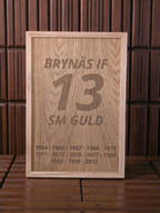 Brynäs IF - 13 SM guld 30x20 cm